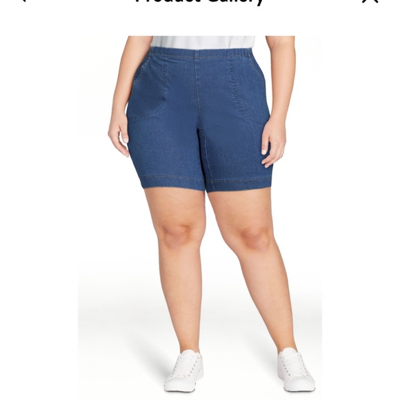 Just My Size Women’s Plus Size Medium Stonewash 2 Pocket Shorts Size 2X … - Picture 7 of 8